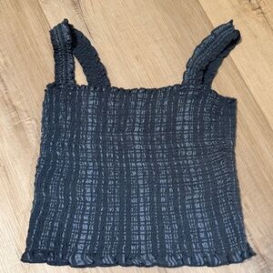 Abercrombie & Fitch Black Smocked Camisole